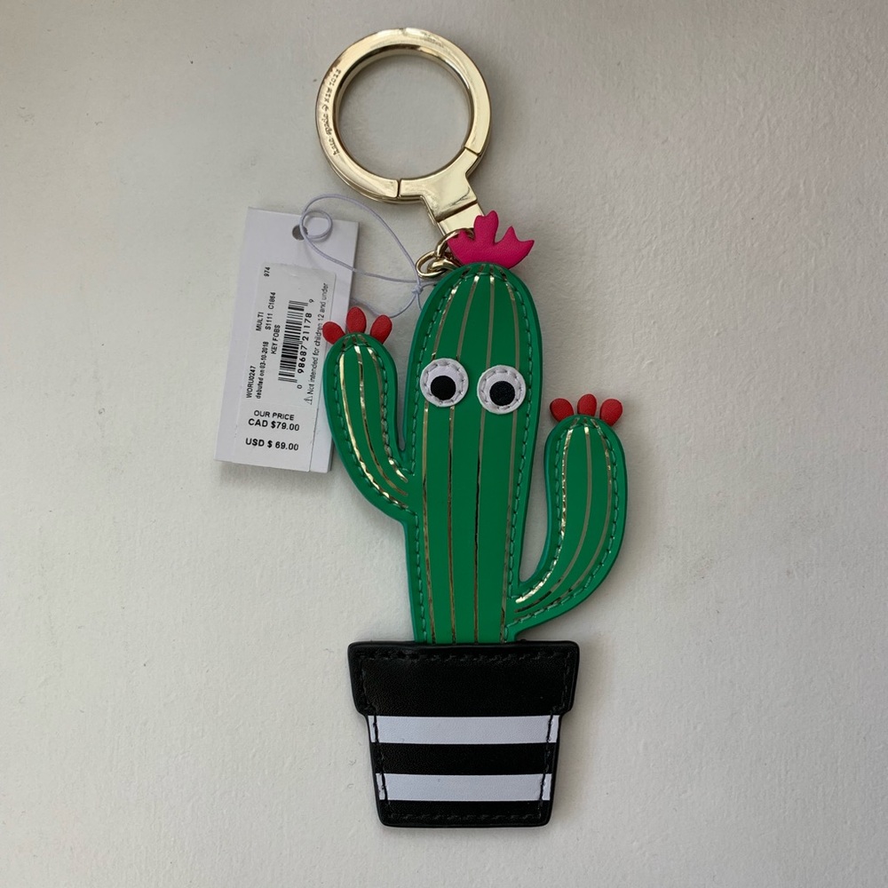 Kate spade cactus keychain